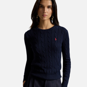 Cable-Knit Cotton Crewneck Jumper Navy (Copy) | Fragment Clothing
