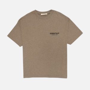 Fear of God Essentials Taupe Chest Logo T-Shirt | Fragment Clothing Streetwear
