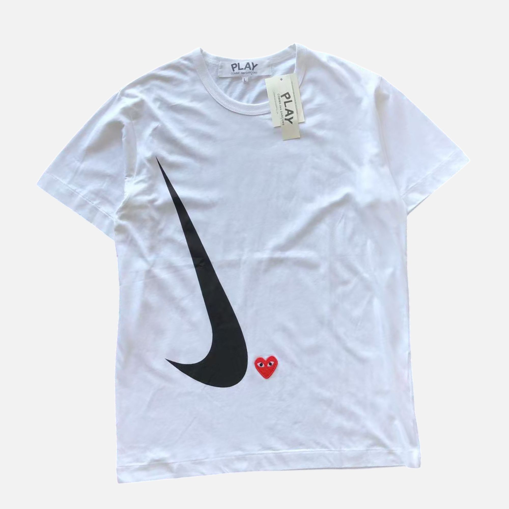 CDG PLAY x Nike Swoosh Tee – White CDG PLAY x Nike Swoosh Tee – White | Fragment Clothing Streetwear