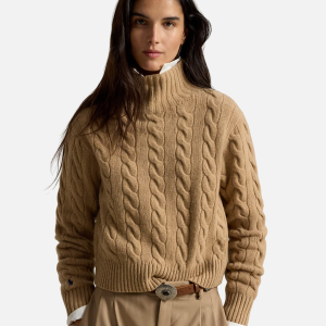 Cable-Knit Wool-Cashmere Rollneck Brown (Copy) | Fragment Clothing