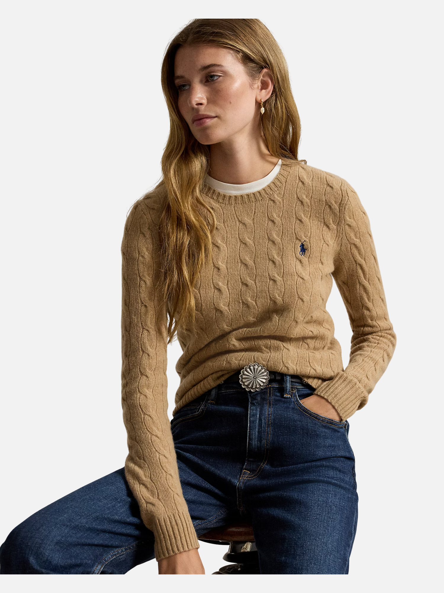 Cable Wool-Cashmere Crewneck Jumper Brown Cable Wool-Cashmere Crewneck Jumper Brown (Copy) | Fragment Clothing