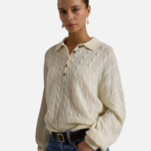 Cable Wool-Cashmere Polo-Collar Jumper White (Copy) | Fragment Clothing