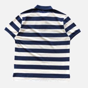 Polo Ralph Lauren Classic Fit Striped Polo Shirt - Navy/Cream | Fragment Clothing - View 2