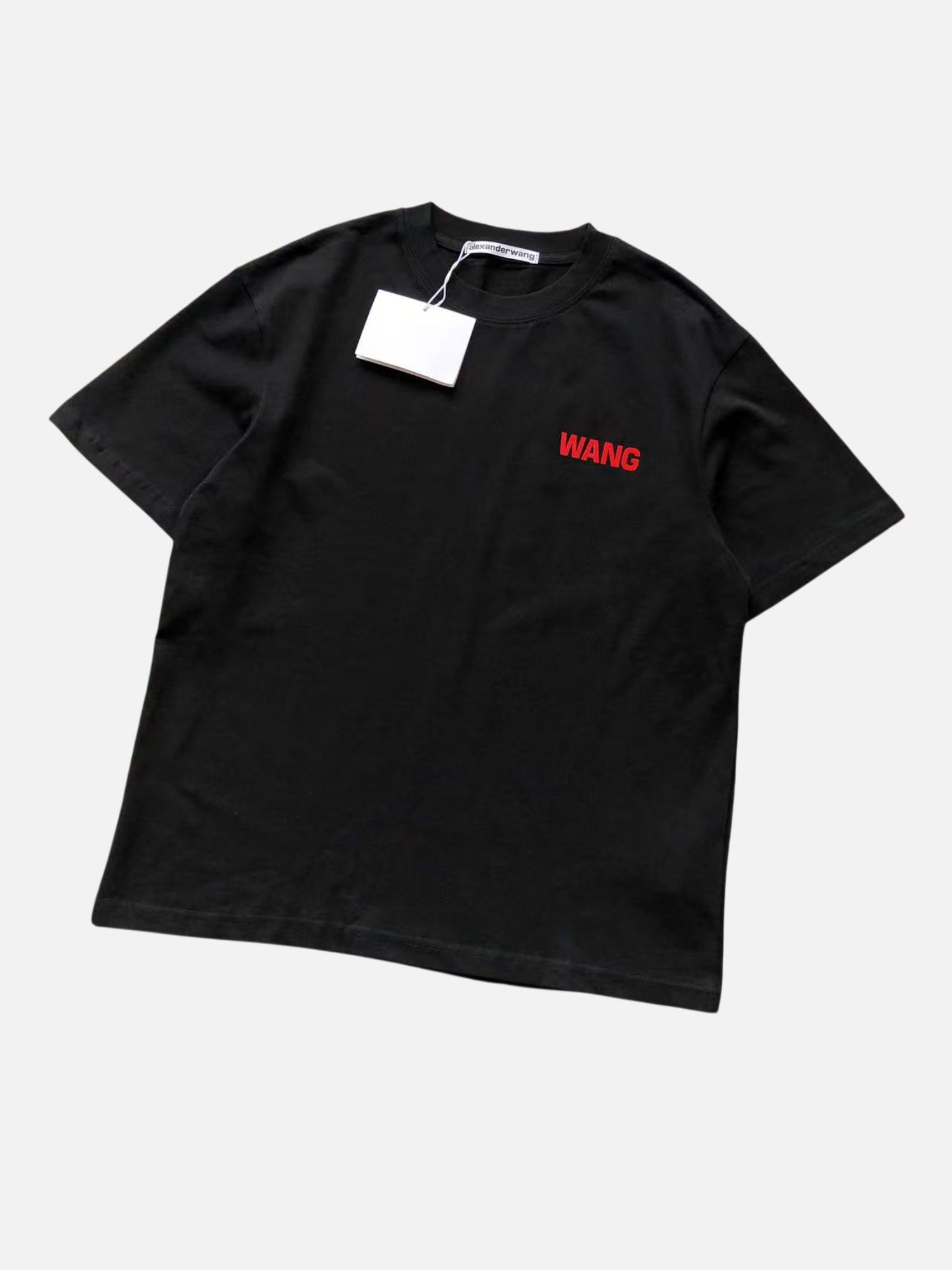 Alexander Wang Small Red Block Logo Black Tee Alexander Wang Small Red Block Logo Black Tee | Fragment Clothing