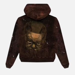 Hellstar Heavyweight Vintage Wash Graphic Hoodie - Brown | Fragment Clothing Streetwear - View 2