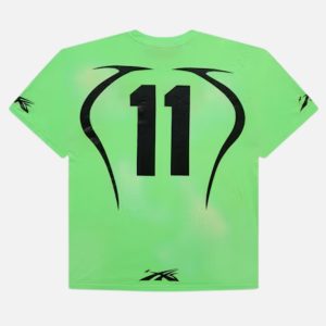 Hellstar Studios Flame Face Pill Graphic Tee - Green | Fragment Clothing Streetwear - View 2