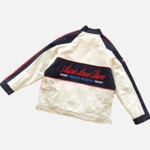 Aimé Leon Dore Script Logo Colorblock Biker Windbreaker Jacket | Fragment Clothing