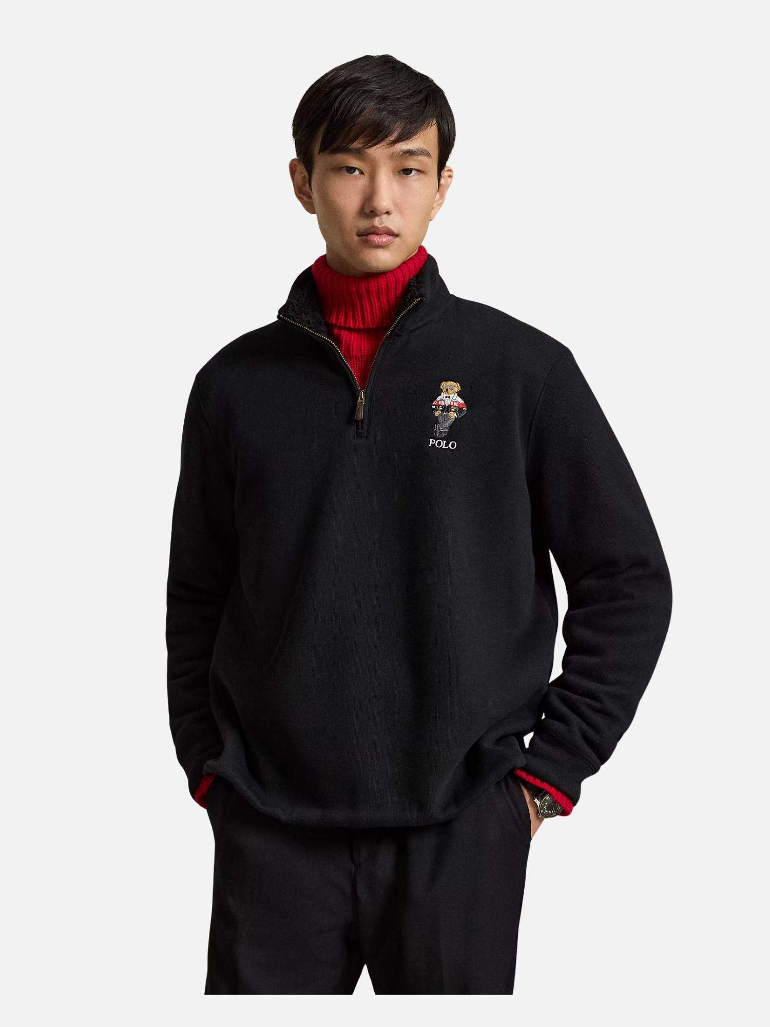 Polo Bear Estate-Rib Pullover Black Polo Bear Estate-Rib Pullover Black (Copy) | Fragment Clothing
