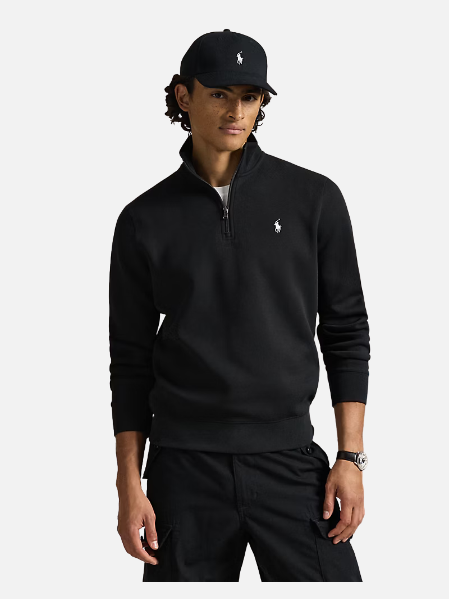 Double-Knit Quarter-Zip Pullover Jet Black Double-Knit Quarter-Zip Pullover Jet Black (Copy) | Fragment Clothing