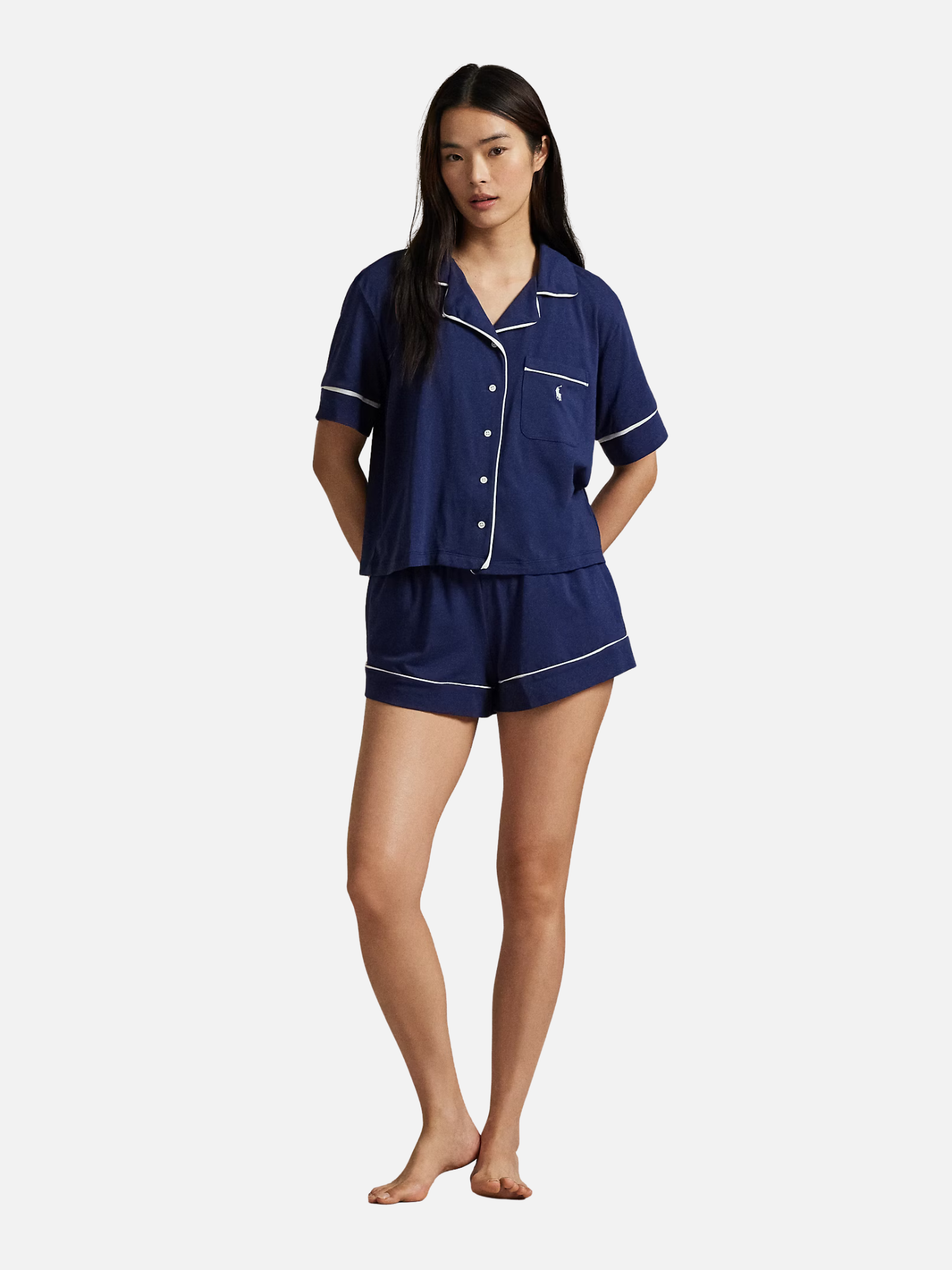 Piped Jersey Short-Sleeve Pyjama Set Navy Piped Jersey Short-Sleeve Pyjama Set Navy (Copy) | Fragment Clothing