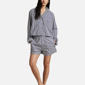Crop Top & Boxer Poplin Pyjama Set Grey (Copy) | Fragment Clothing