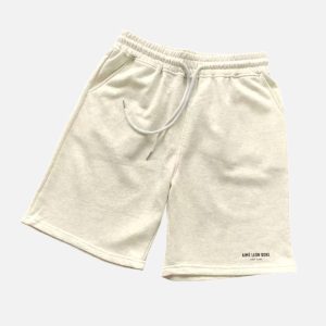 Aimé Leon Dore Cream Uniform Logo Shorts | Fragment Clothing