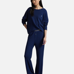 Waffle-Knit Long-Sleeve Pyjama Set Navy Blue (Copy) | Fragment Clothing