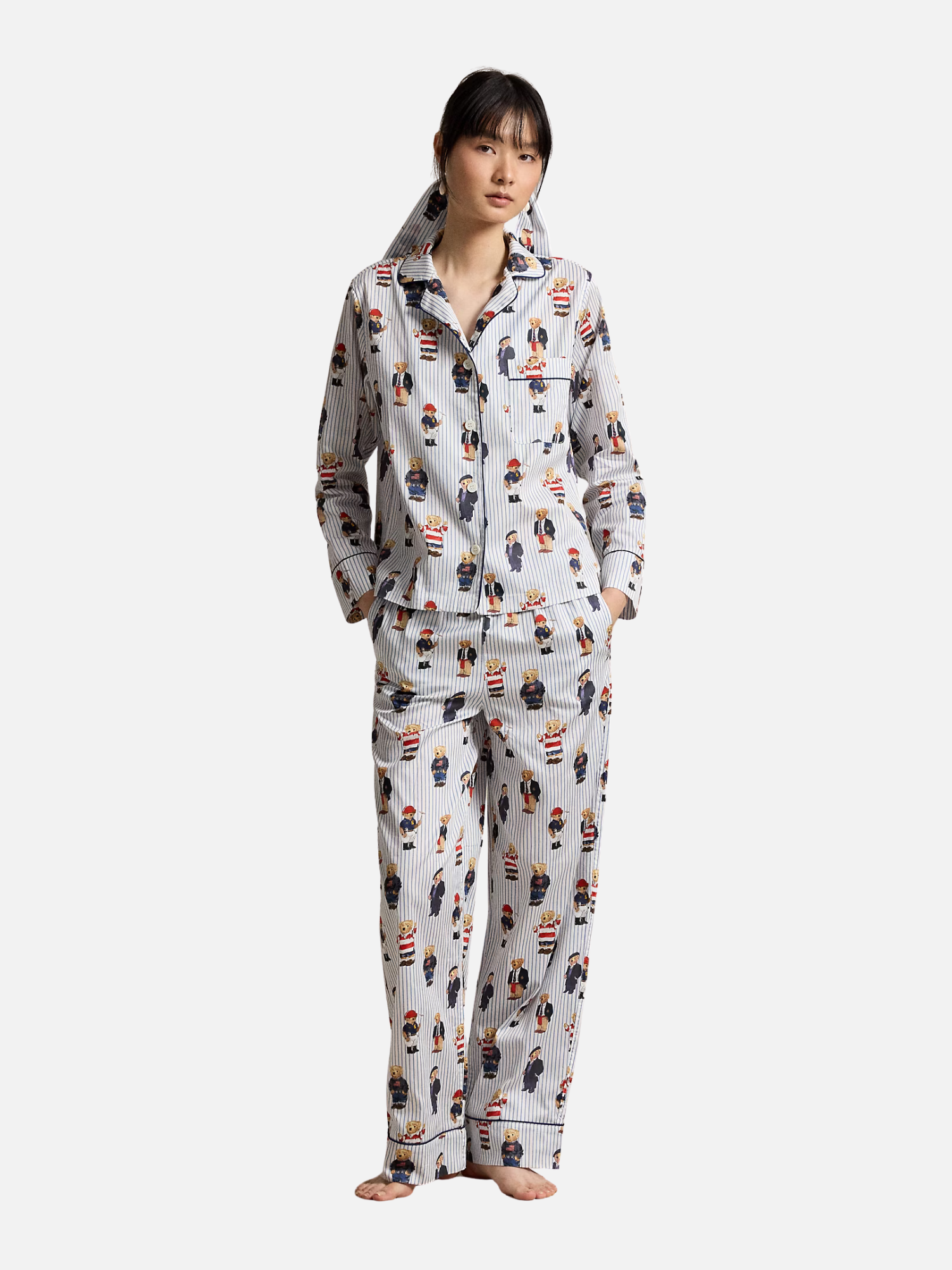 Polo Bear Cotton Sateen Pajama Set Grey Polo Bear Cotton Sateen Pajama Set Grey (Copy) | Fragment Clothing