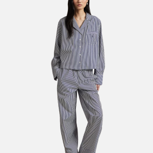 Long-Sleeve Poplin Pajama Set Grey (Copy) | Fragment Clothing