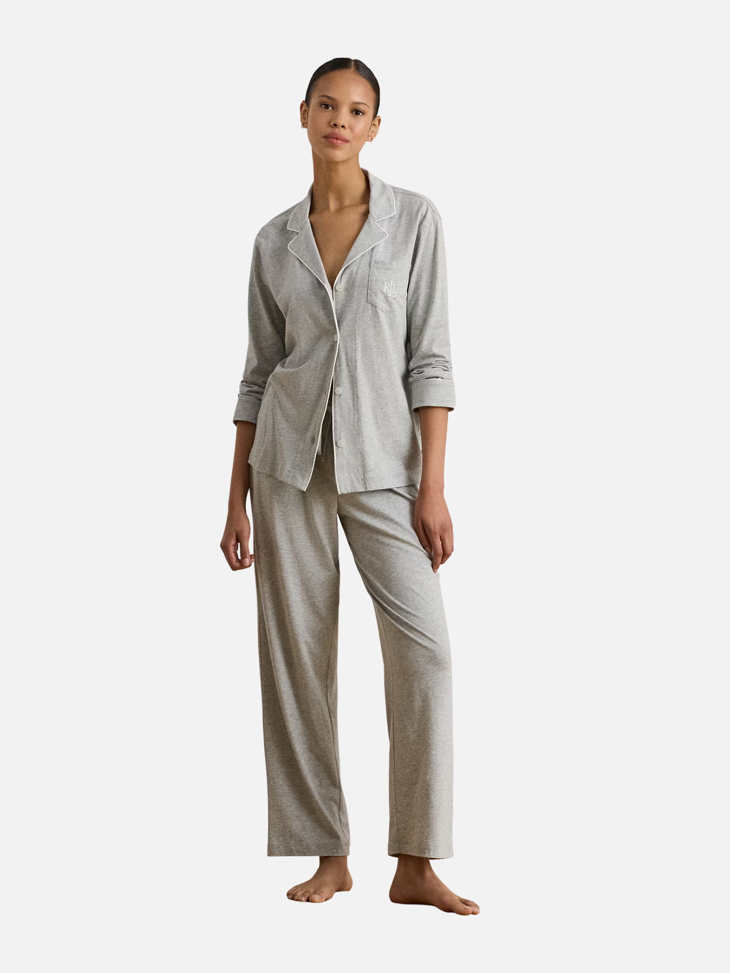 Cotton Jersey Pajama Set Grey Cotton Jersey Pajama Set Grey | Fragment Clothing