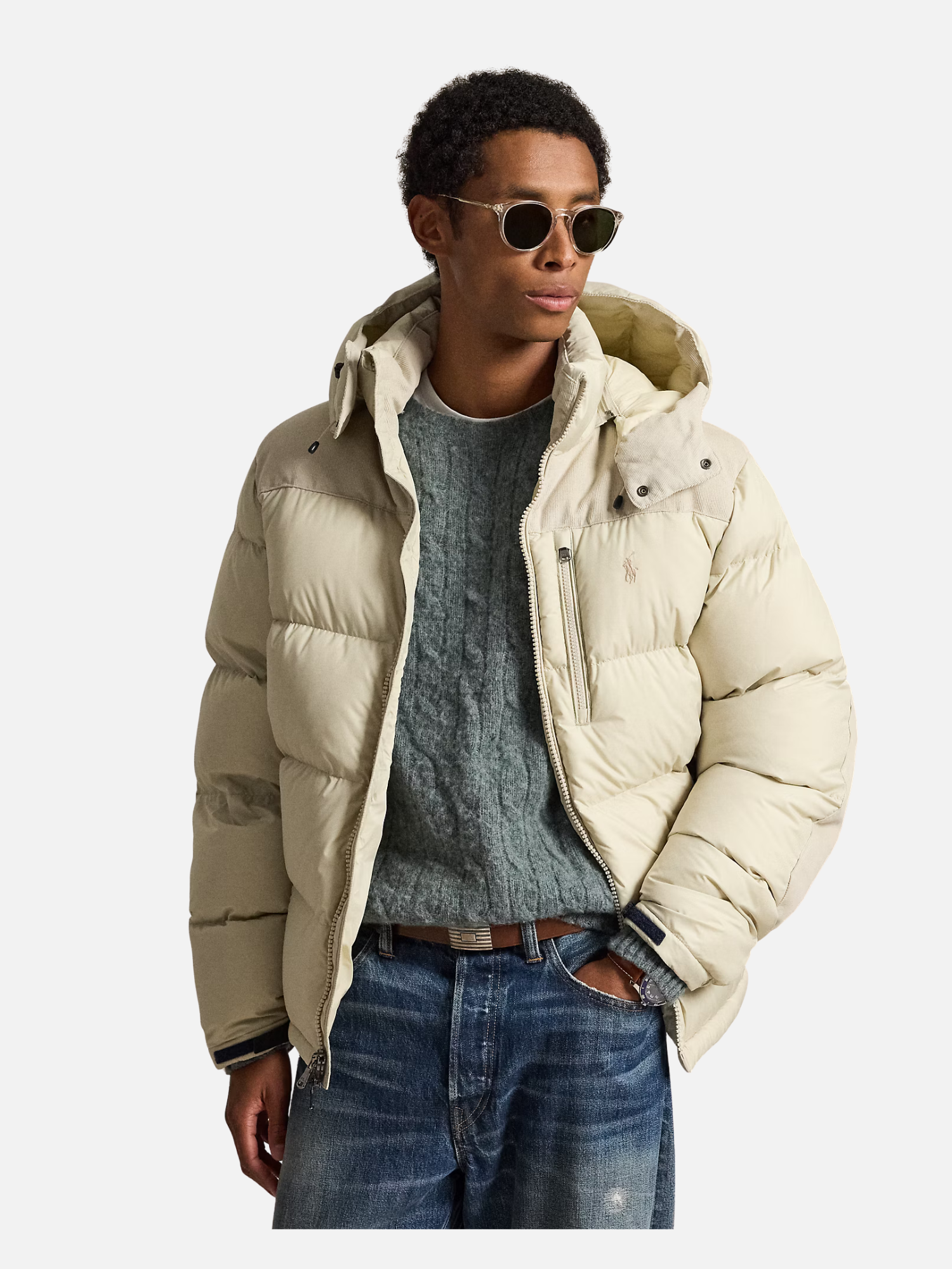 The Gorham Hybrid Down Jacket Beige The Gorham Hybrid Down Jacket Beige (Copy) | Fragment Clothing