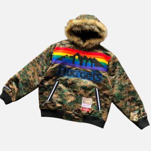 Supreme Mitchell & Ness NBA Denver Nuggets Camo Jacket | Fragment Clothing