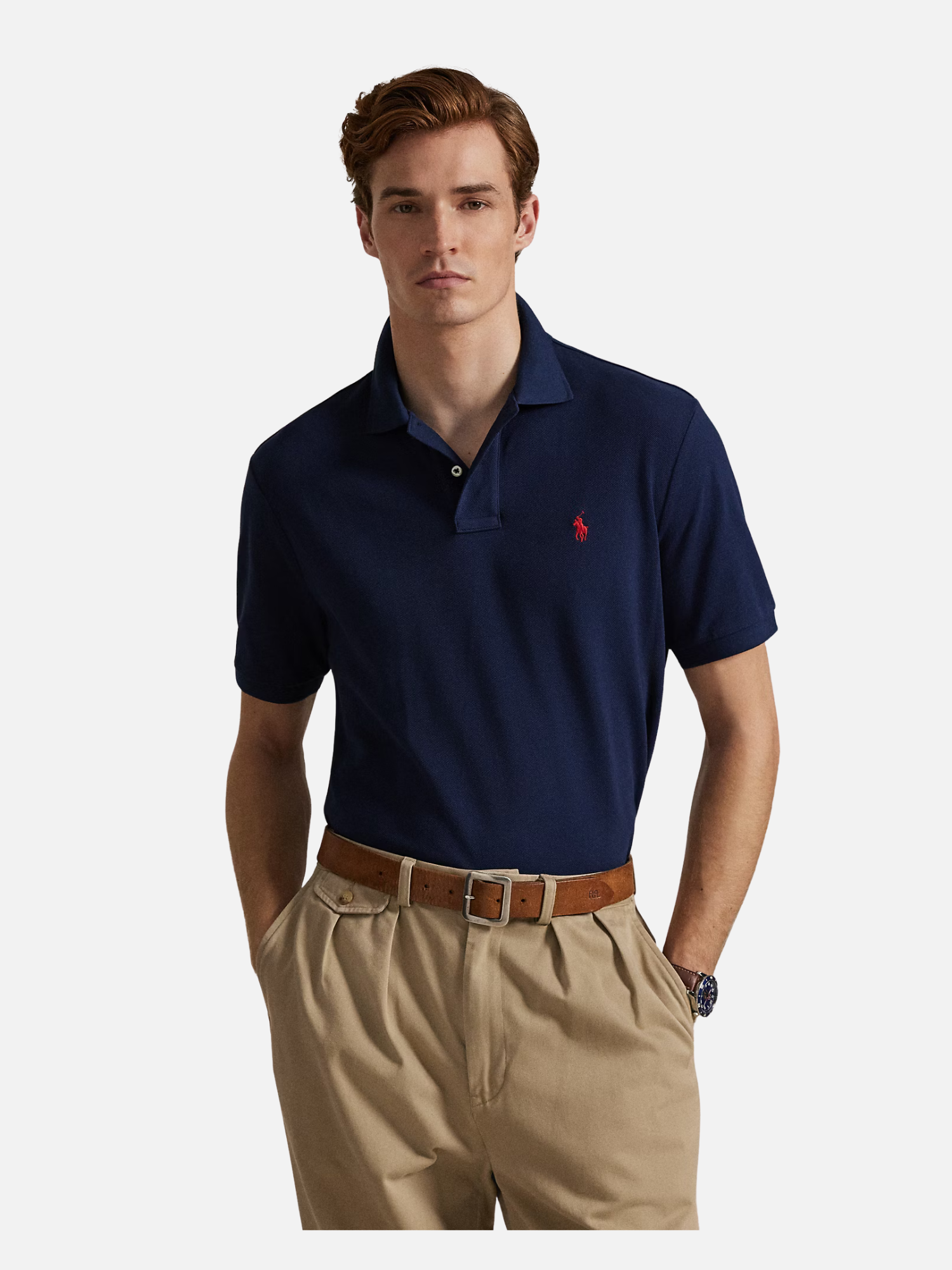 The Iconic Classic Fit Mesh Polo Navy The Iconic Classic Fit Mesh Polo Navy (Copy) | Fragment Clothing