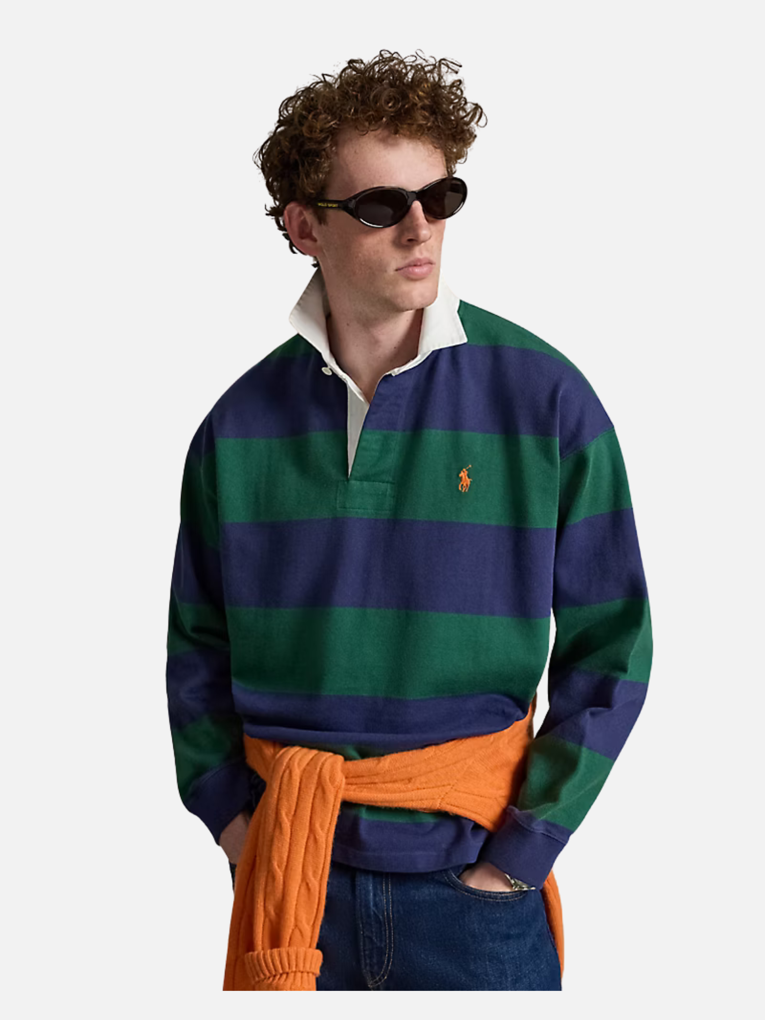 Big Fit Striped Jersey Rugby Shirt Green/Blue Big Fit Striped Jersey Rugby Shirt Green/Blue (Copy) | Fragment Clothing