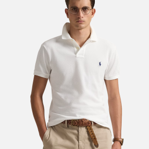 Slim Fit Mesh Polo Shirt White (Copy) | Fragment Clothing