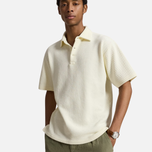 Slim Fit Mesh Polo Shirt White (Copy) | Fragment Clothing