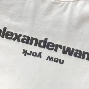 Alexander Wang Mirrored New York Logo Print White Tee | Fragment Clothing - View 2