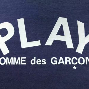 CDG PLAY Big Front Logo T-Shirt - Navy Blue | Fragment Clothing - View 2