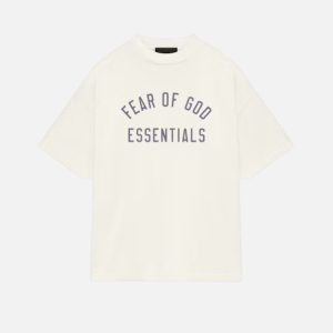 Fear of God Essentials Slate Arc Logo Tee Off-White | Fragment Clothing Streetwear