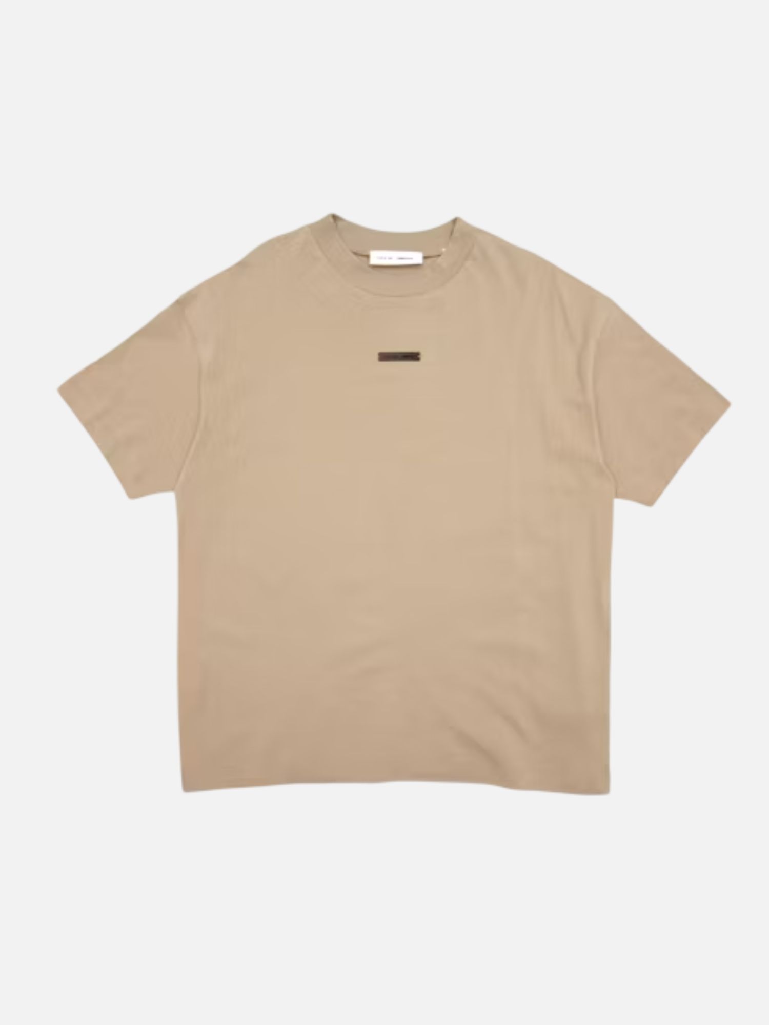 Fear of God Essentials Center Patch Logo Tee Beige Fear of God Essentials Center Patch Logo Tee Beige | Fragment Clothing Streetwear