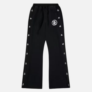 Hellstar Circle Logo Flare Pants - Black | Fragment Clothing Streetwear